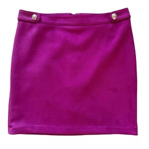 White House Black Market Fuchsia/Baie Ultra Suede Skirt